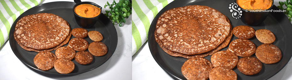 Spongy ragi uthappam