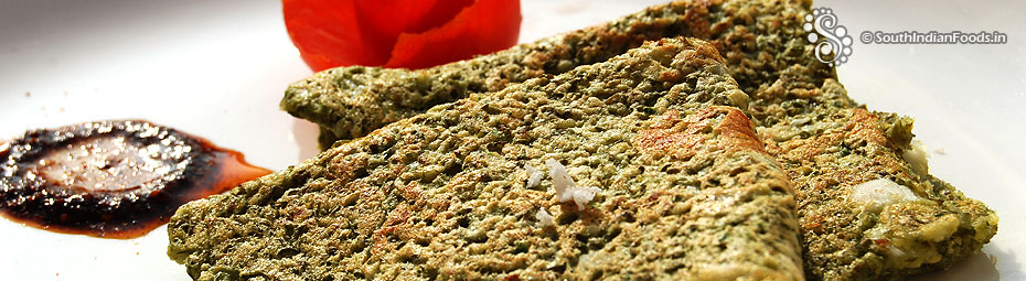 Sprouted green gram pesarattu dosa