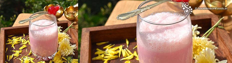 Strawberry jam lassi
