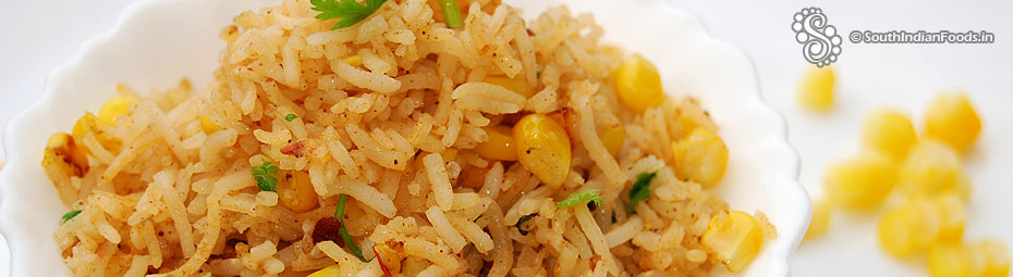 Sweet corn schezwan rice