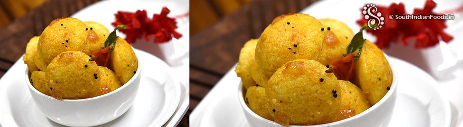 Tomato mini idli upma