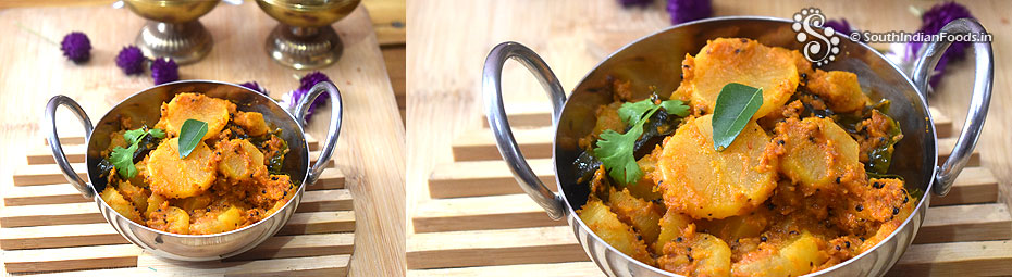 Tomato radish dry curry