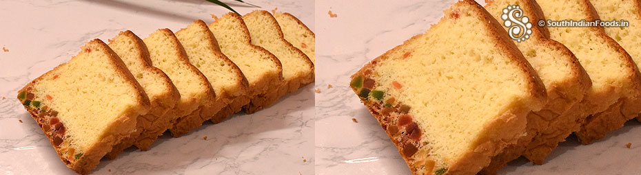 Tutti frutti Sponge Cake-No butter, No Milk