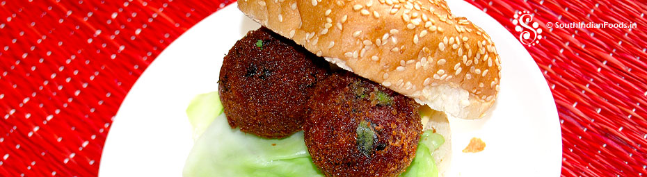 Veg burger with beetroot potato cheese balls indian style