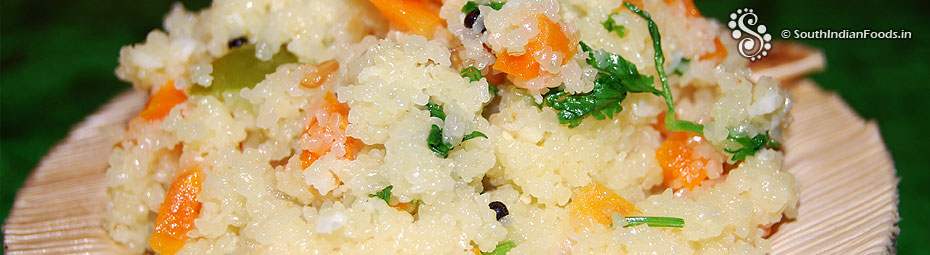 Vegetable bansi rava upma