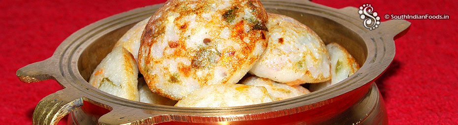 Vegetable kuzhi paniyaram