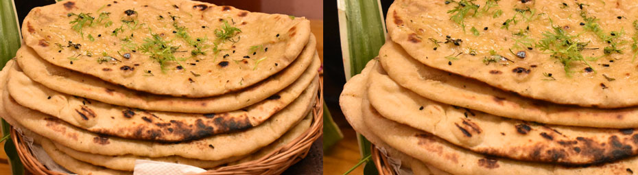 Wheat flour naan
