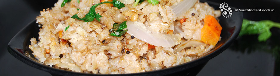 Wheat poha upma