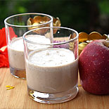 Apple milkshake with vanilla ice cream