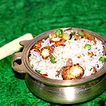 Baby corn green peas pulao