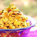 Baby corn raw mango poriyal