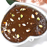 Banana corn flour halwa