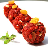 Beetroot boondi laddu