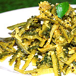 Pavakkai poriyal or Bitter gourd stir fry