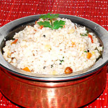 Broken red rice upma