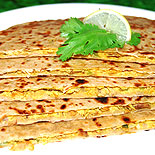 Brown chickpeas paratha