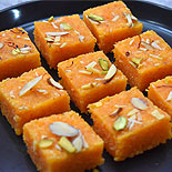 Carrot coconut burfi in 10 min