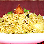 Coriander biryani