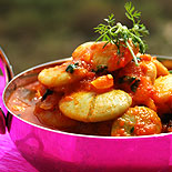 Potato chickpeas  sambar