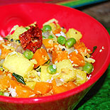 Green peas carrot potato thoran