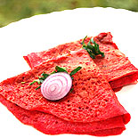 Healthy beetroot dosa