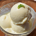 Homemade vanilla ice cream