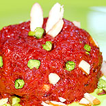 Instant beetroot halwa with condensed milk