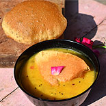 Kadhi puri/poori pakora