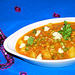 Khoya matar curry or Kova matar aloo