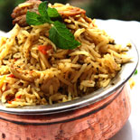 Mushroom biryani