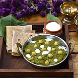 Palak chole / Spinach chickpeas