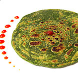 Palak lachcha paratha or Spinach paratha