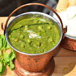 Palak mattar-Spinach peas curry