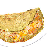 Pesarattu dosa with carrot onion toppings