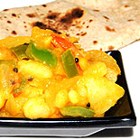 Potato capsicum masala