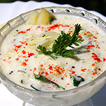 Raw mango raita