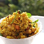 Red rice poha upma