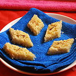 Saffron Coconut Burfi