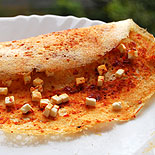 Schezwan paneer dosa