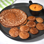 Spongy ragi uthappam