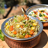 Sweet corn pulao-Non-sticky basmati