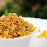 Sweet corn schezwan rice