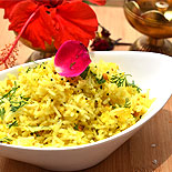 Turmeric coconut rice-with basmathi rice