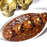 Veg manchurian balls gravy