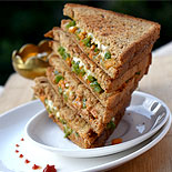 Vegetable mayonnaise sandwich