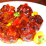 Vegetarian meatballs manchurian