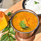 Yellow pumpkin sambhar